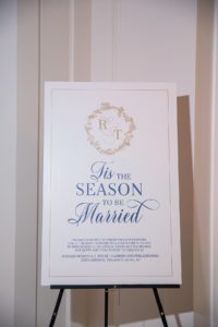 Wedding sign at reception